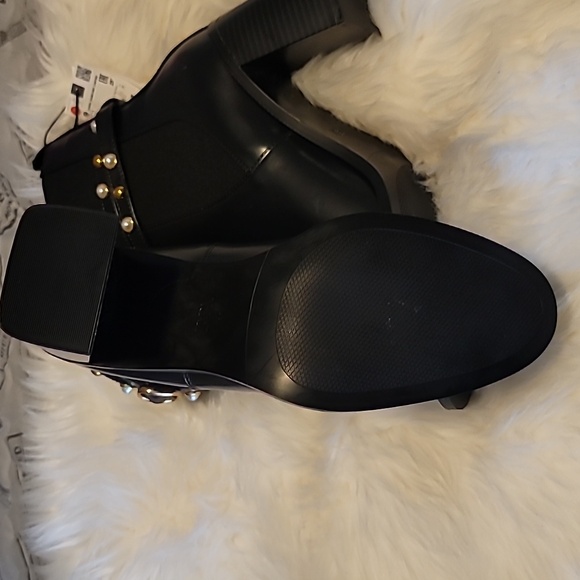 🖤🔥ZARA PEARL BLOCK HEEL ANKLE BOOTS🖤🔥 - Picture 10 of 13